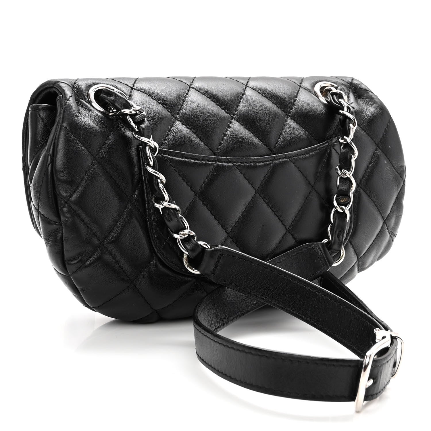 Chanel Calfskin Quilted CC Uniform Flap Belt Bag Black 3 of 11
