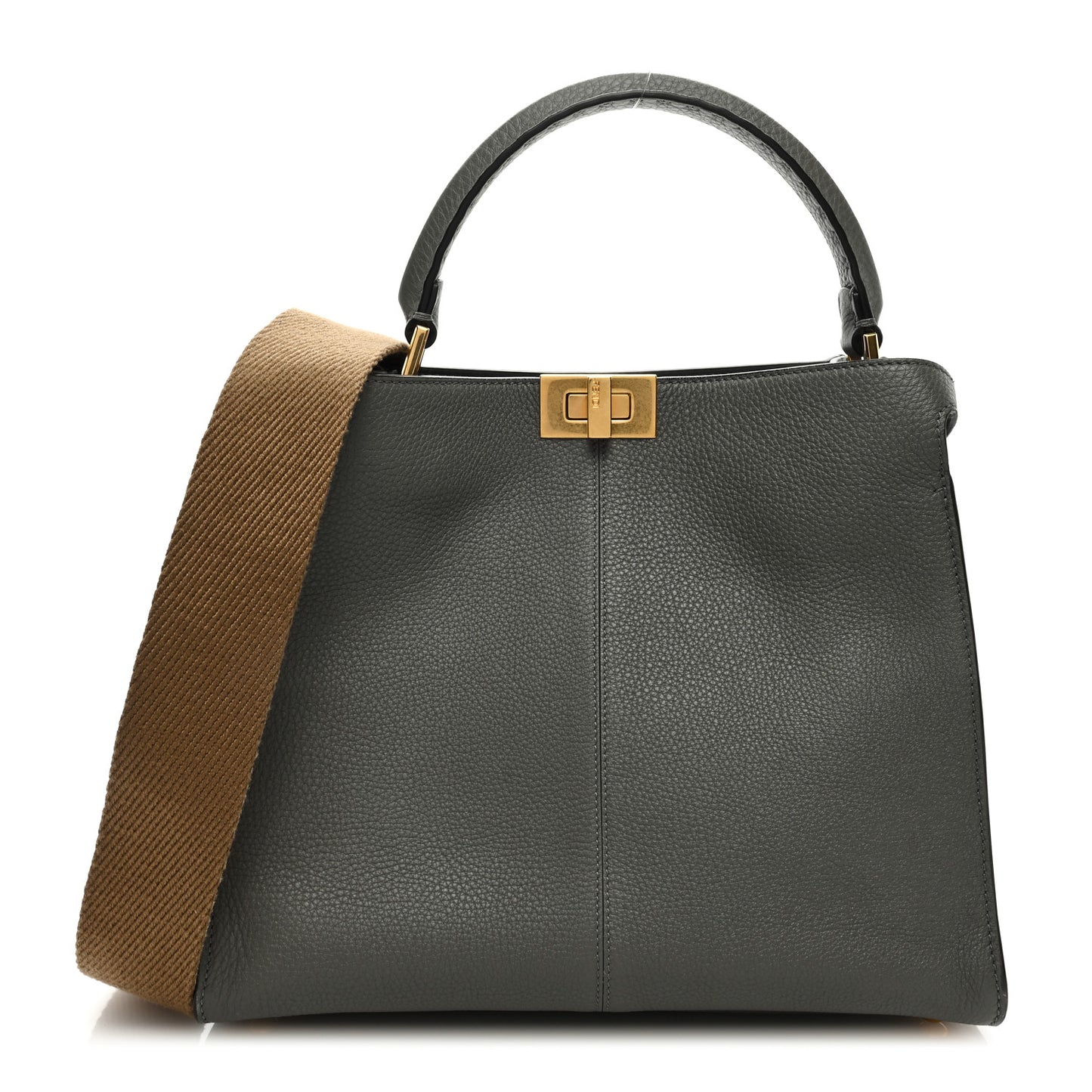 Cuoio Romano Selleria Bi-Color Medium Peekaboo X-Lite Moon Ghiaia