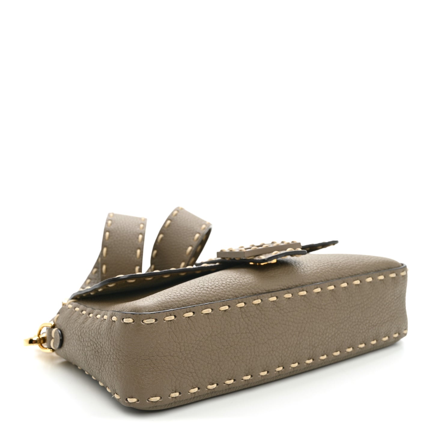 Cuoio Roma Sellerissima Nappa Sintetica Tape Stitch Mini Baguette Tempesta