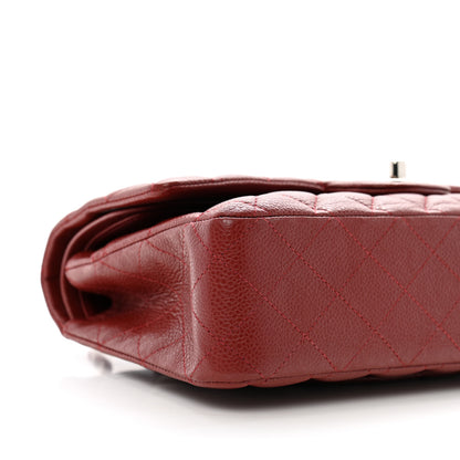 Chanel Caviar Quilted Medium Double Flap Dark Red 9 of 10