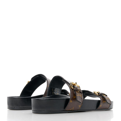 Louis Vuitton Monogram Bom Dia Mule Sandals 39 Black 4 of 8