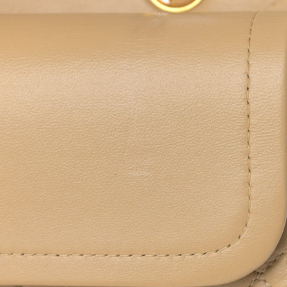 Chanel Lambskin Quilted Medium Double Flap Beige 14 of 14