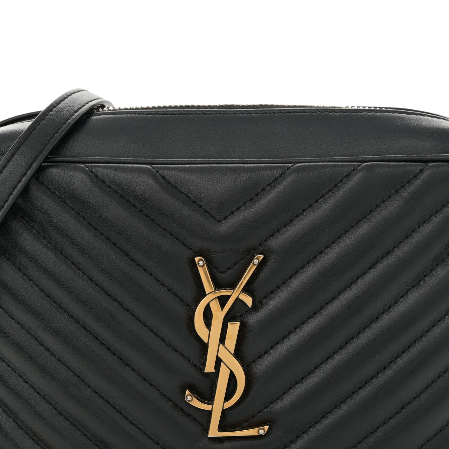 Calfskin Matelasse Monogram Lou Camera Bag Black