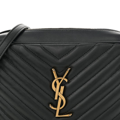 Saint Laurent Calfskin Matelasse Monogram Lou Camera Bag Black 8 of 14