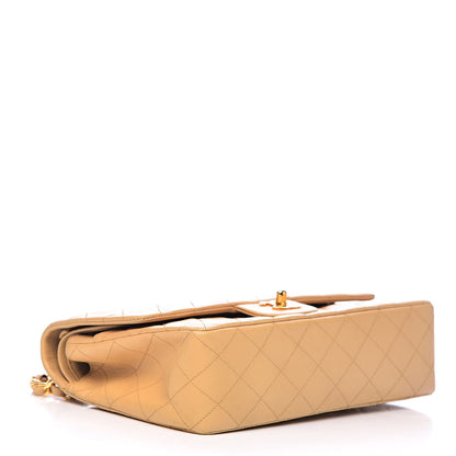 Chanel Lambskin Quilted Medium Double Flap Beige 4 of 14
