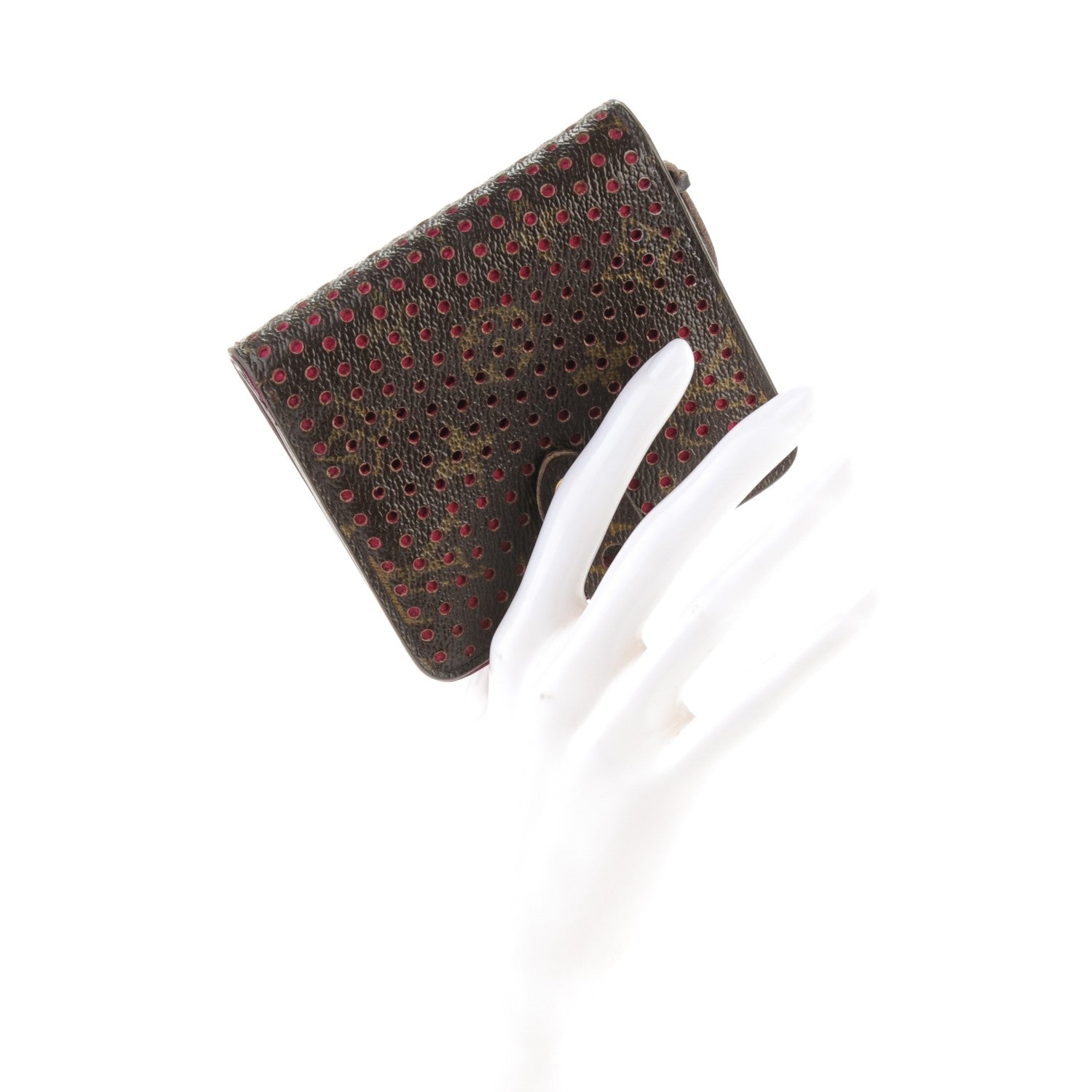 Louis Vuitton Monogram Perforated Compact Zipped Wallet Fuchsia 2 of 8