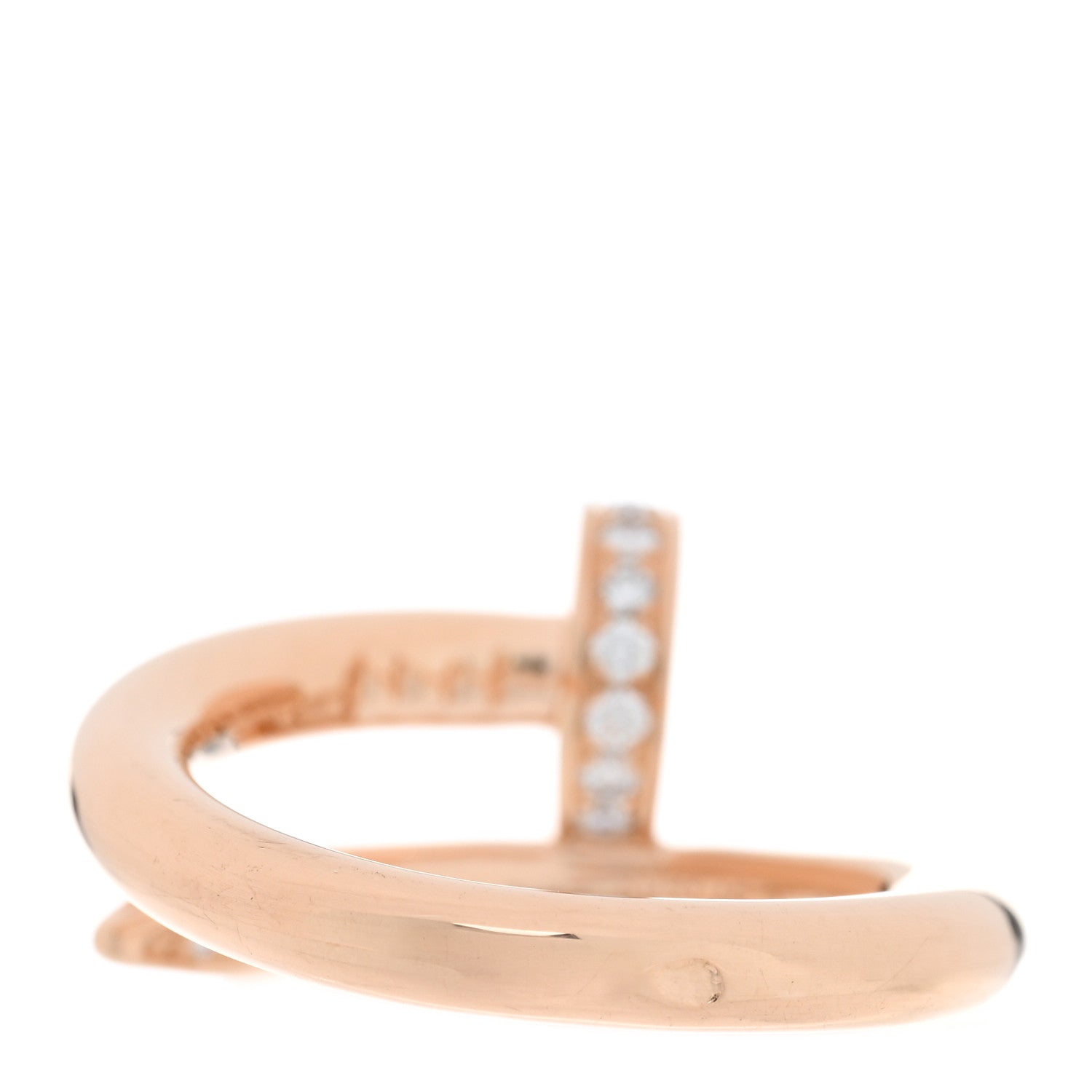 Cartier 18K Pink Gold Diamond Juste Un Clou Ring 47 4 3 of 4