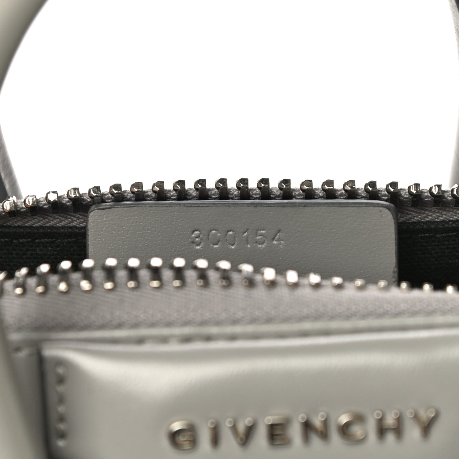 Givenchy Shiny Lord Calfskin Mini Antigona Pearl Grey 6 of 17