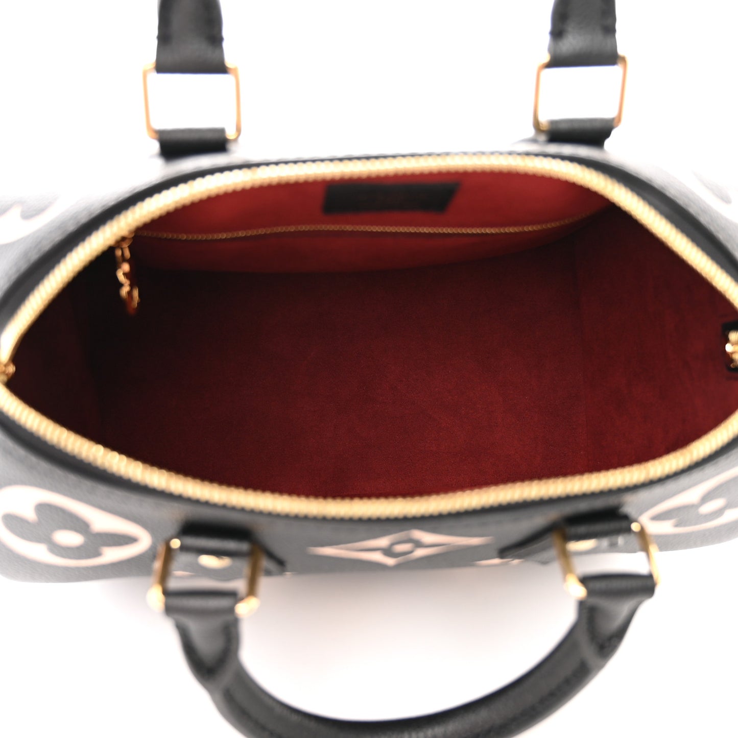 Empreinte Monogram Giant Speedy Bandouliere 25 Black Beige