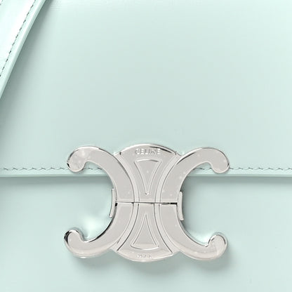 Celine Shiny Calfskin Teen Triomphe Light Aqua 7 of 10