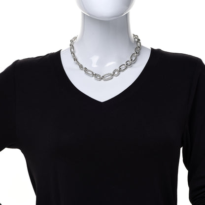 David Yurman Sterling Silver 12.5mm Cushion Link Chain Necklace 2 of 7