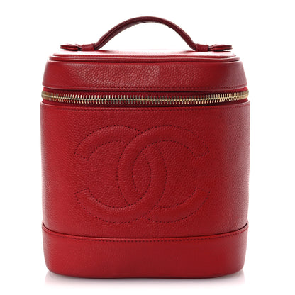 Chanel Caviar Vanity Cosmetic Case Red 1 of 16