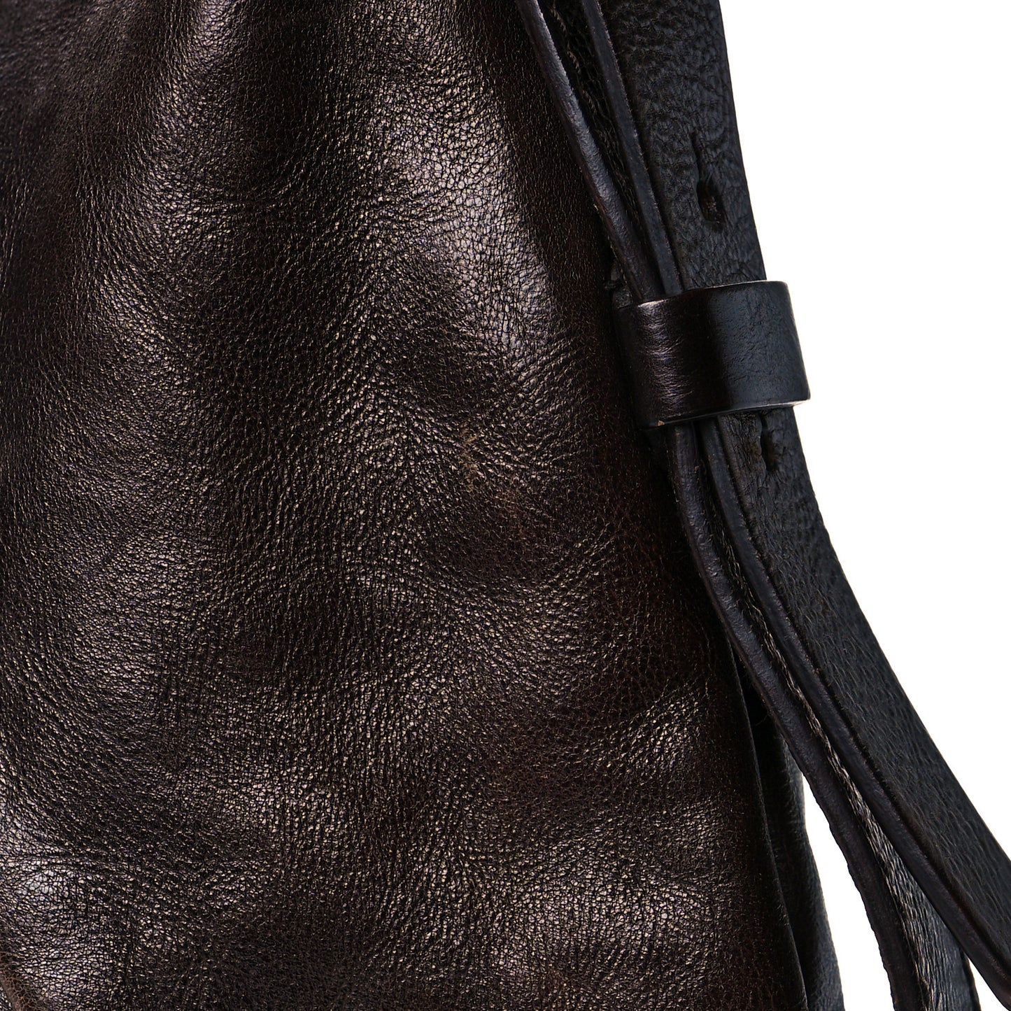 Buffalo Leather Medium Mombasa Horn Bag Brown