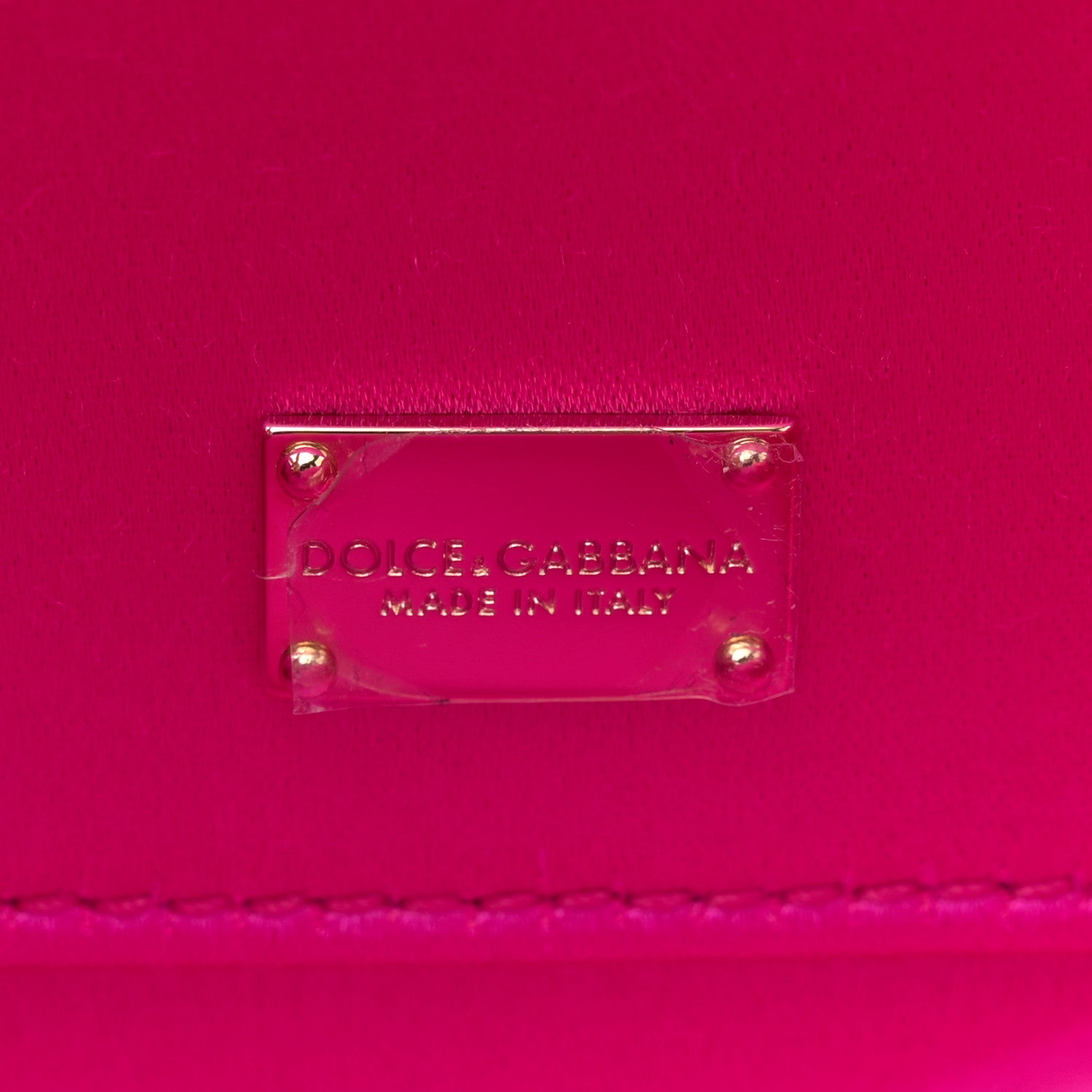 Dolce & Gabbana Satin Crystal Chain Pochette Rosa Shocking 6 of 12