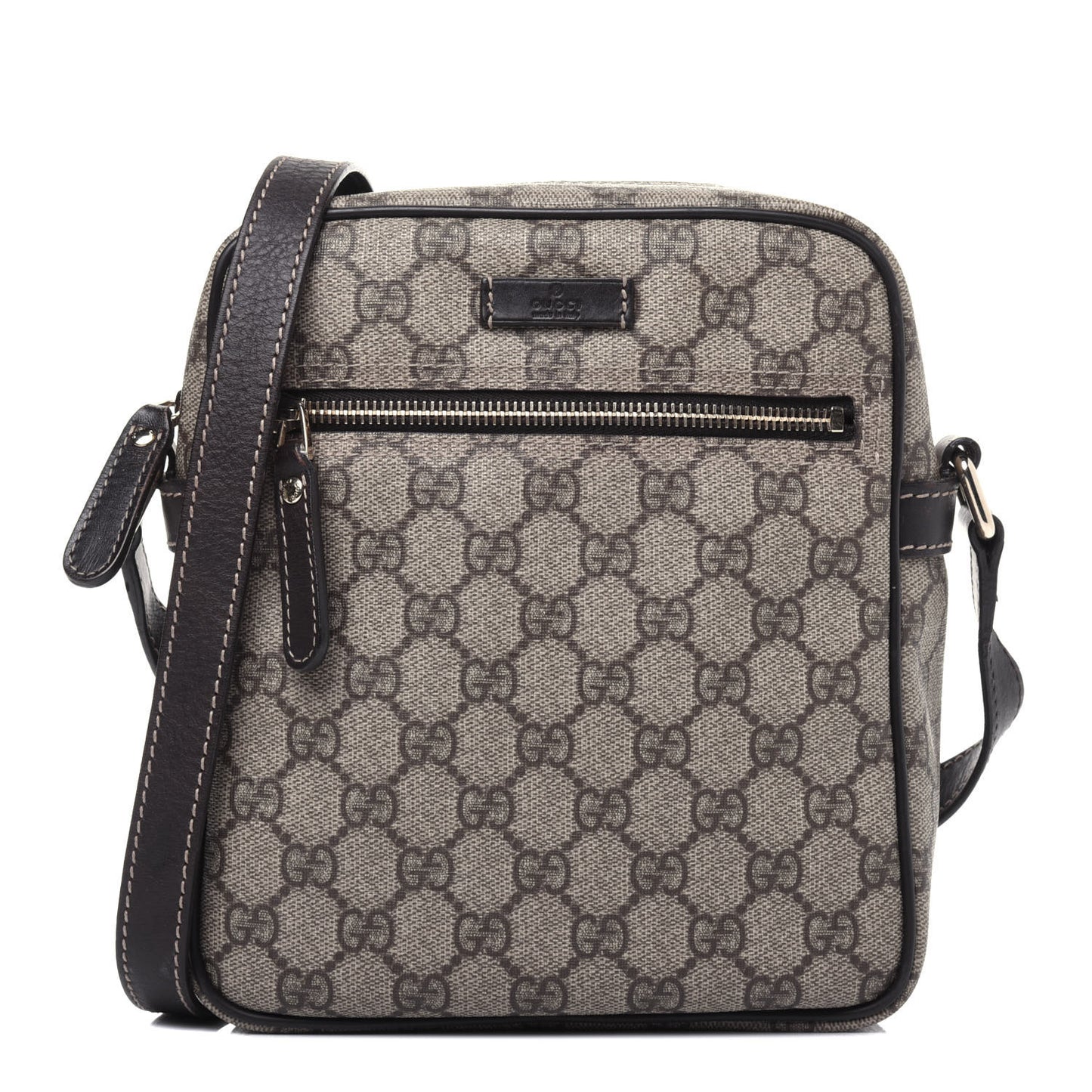 GG Plus Monogram Messenger Bag Dark Brown