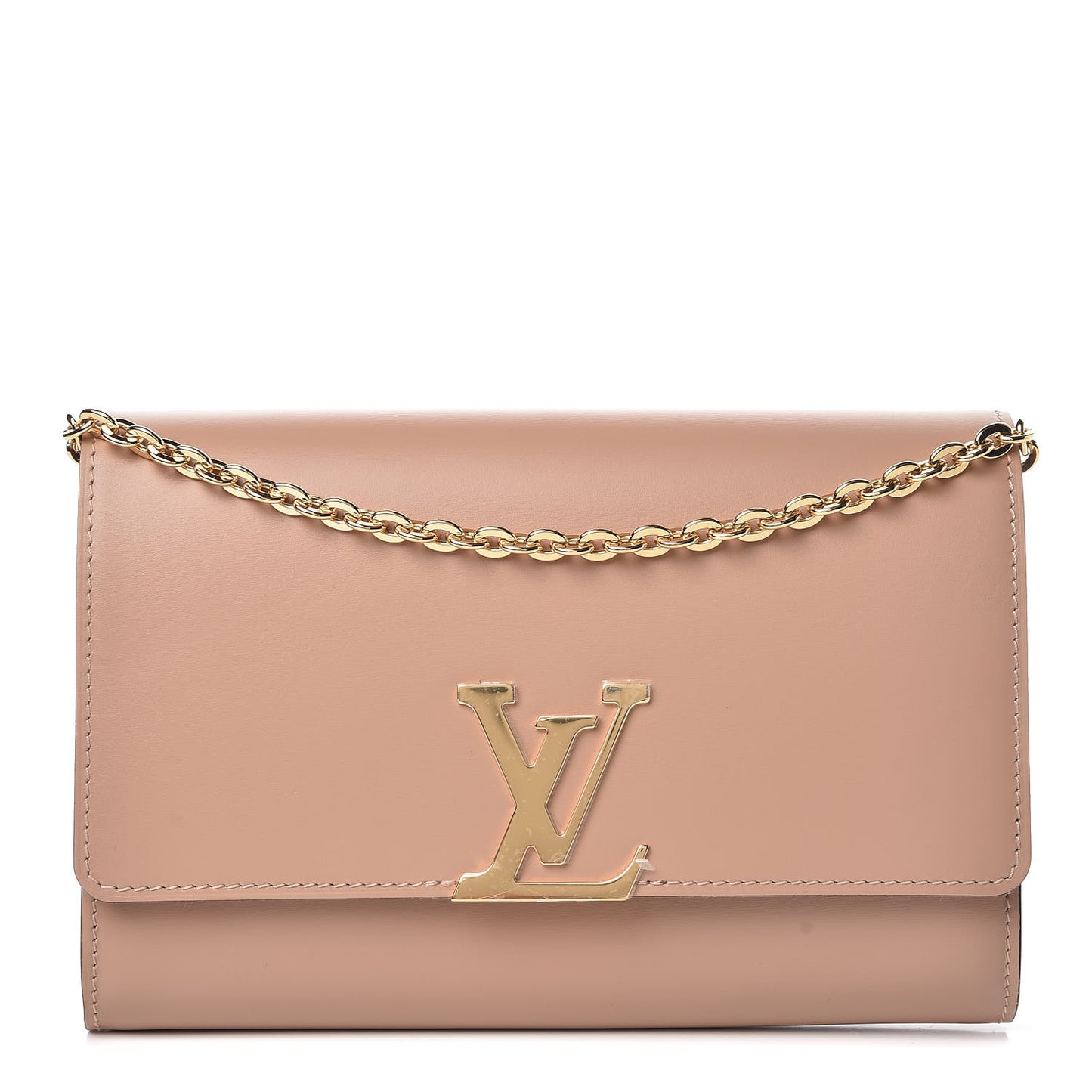 Calfskin Chain Louise GM Nude
