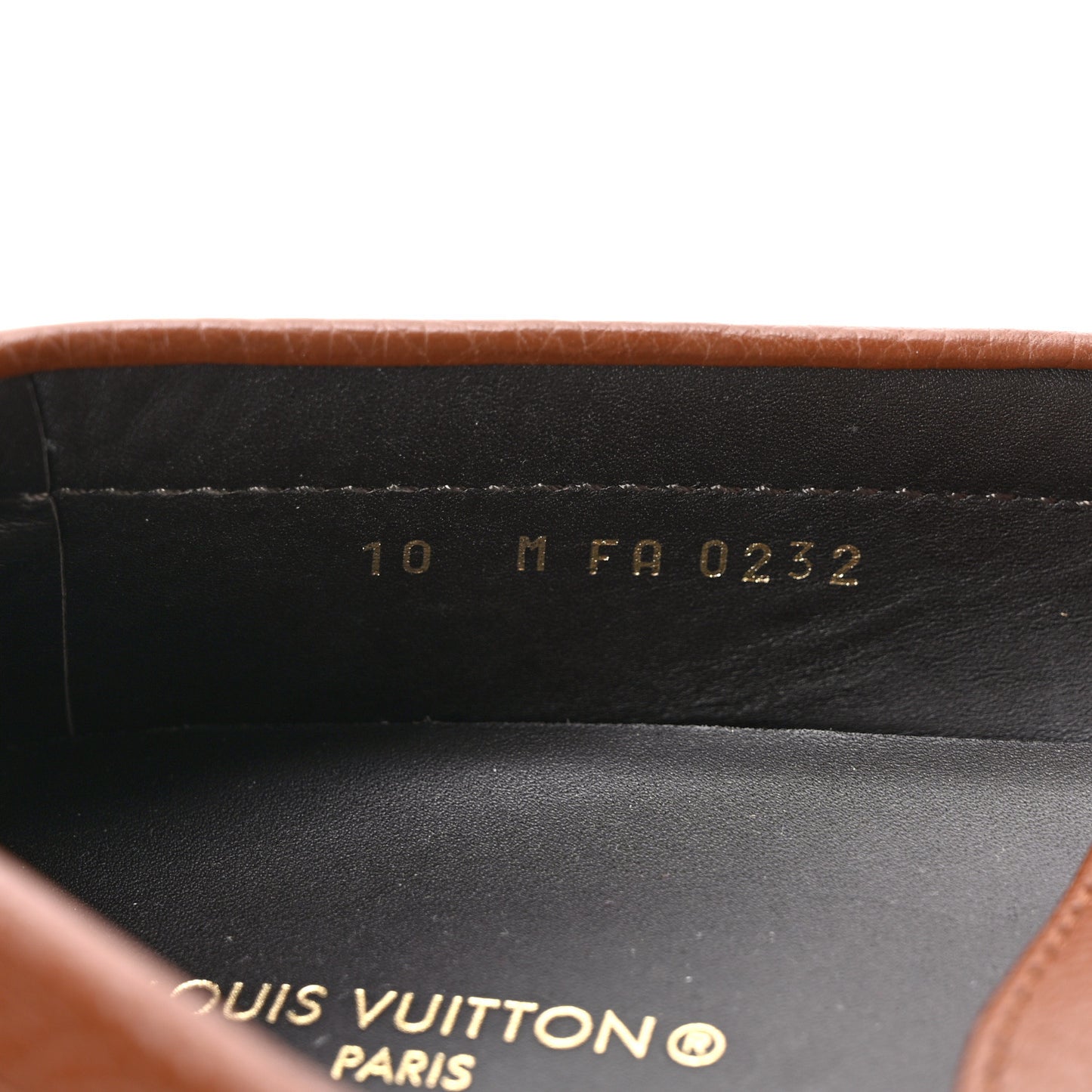 Calfskin Mens LV Loafers 10 Brown