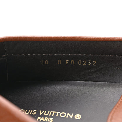 Louis Vuitton Calfskin Mens LV Loafers 10 Brown 9 of 9