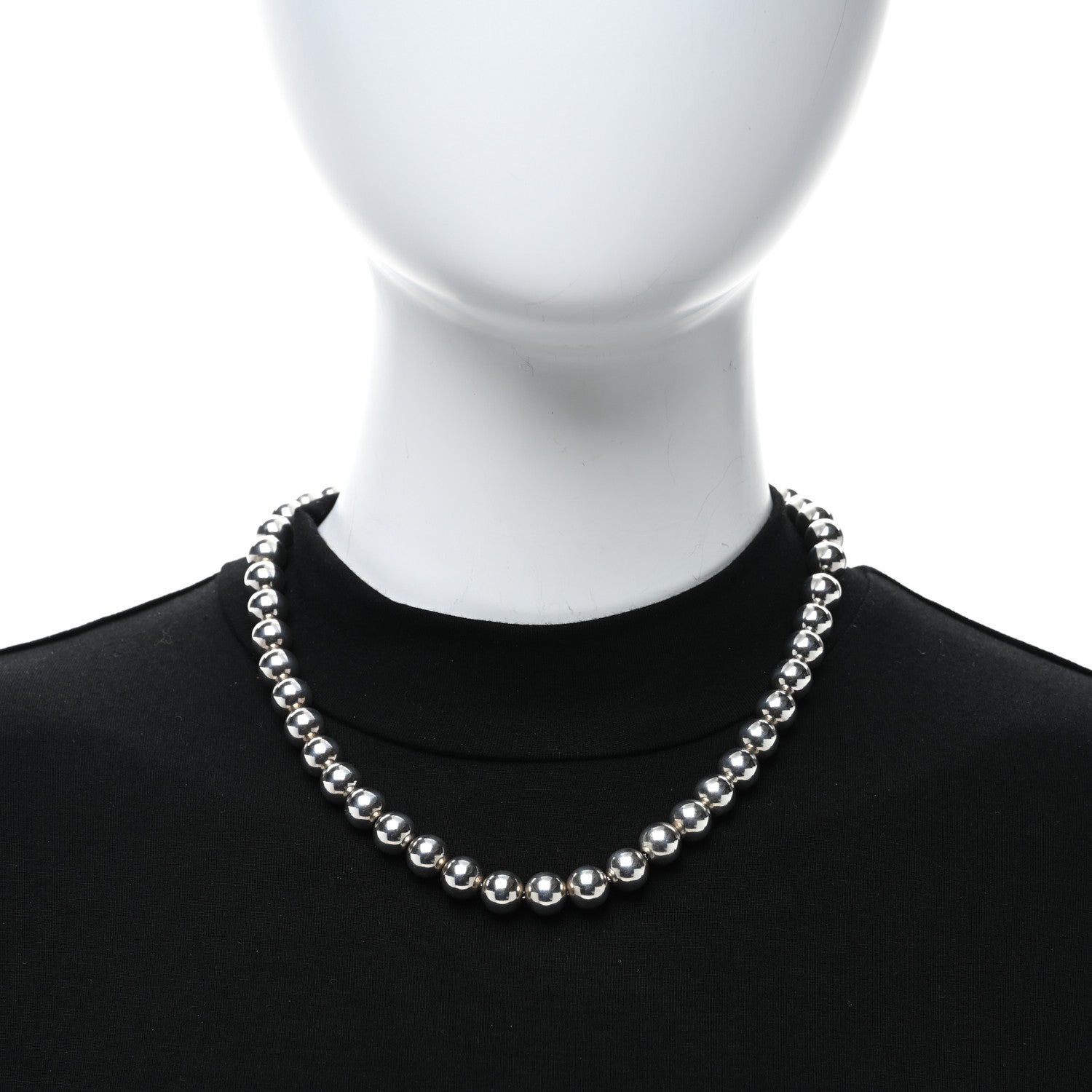 Tiffany Sterling Silver 10mm Hardwear Ball Necklace 2 of 4