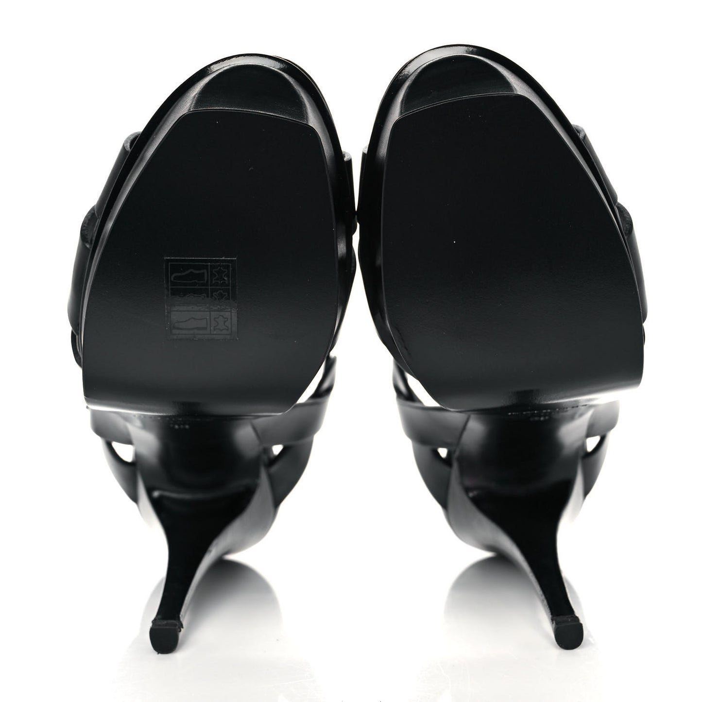 Calfskin Tribute 105 Platform Sandals 38 Black
