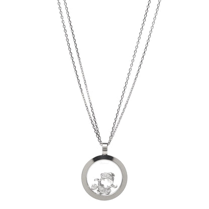 Chopard 18K White Gold Diamond Happy Diamonds Dolphin Pendant Necklace 1 of 7