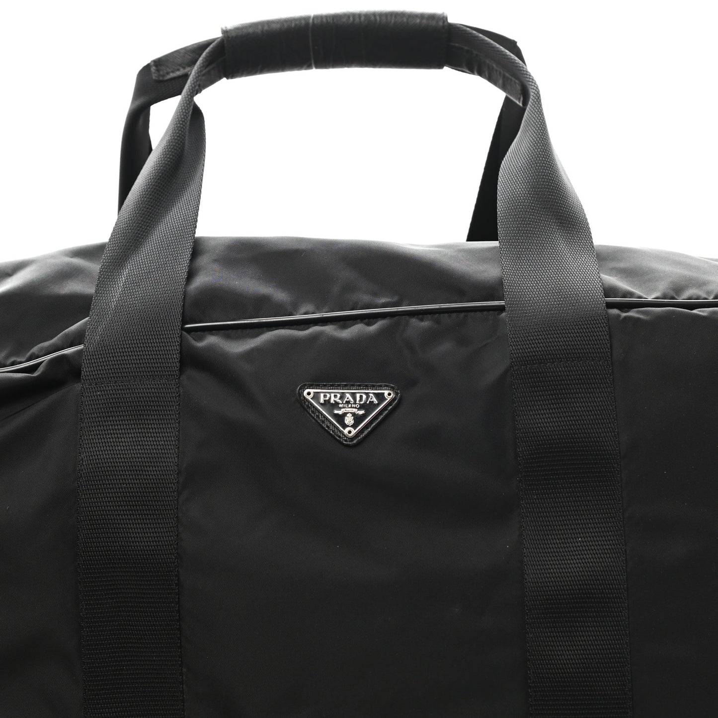 Tessuto Nylon Saffiano Viaggio Duffle Black