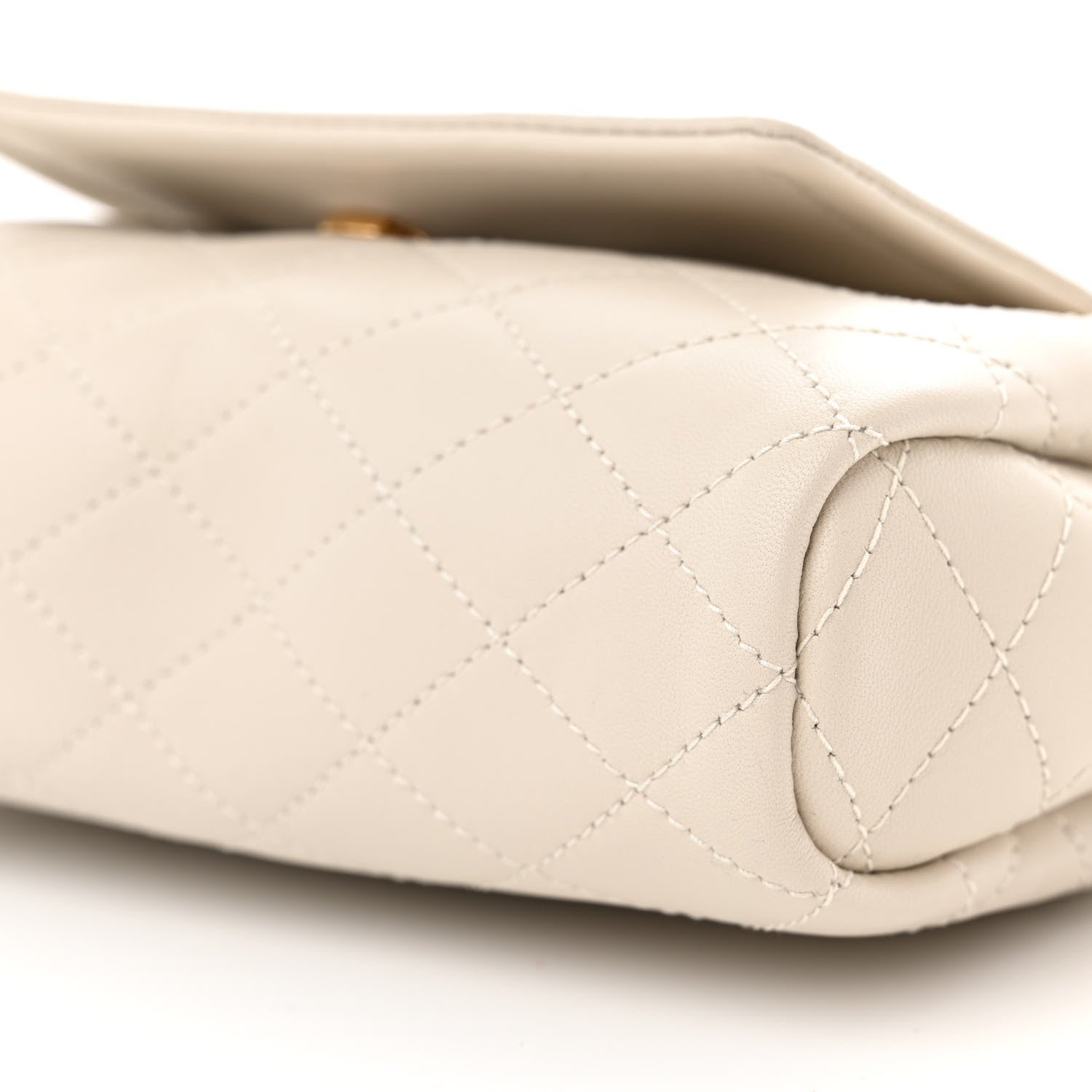 Saint Laurent Lambskin Quilted Monogram Mini Nolita Blanc Vintage 10 of 11