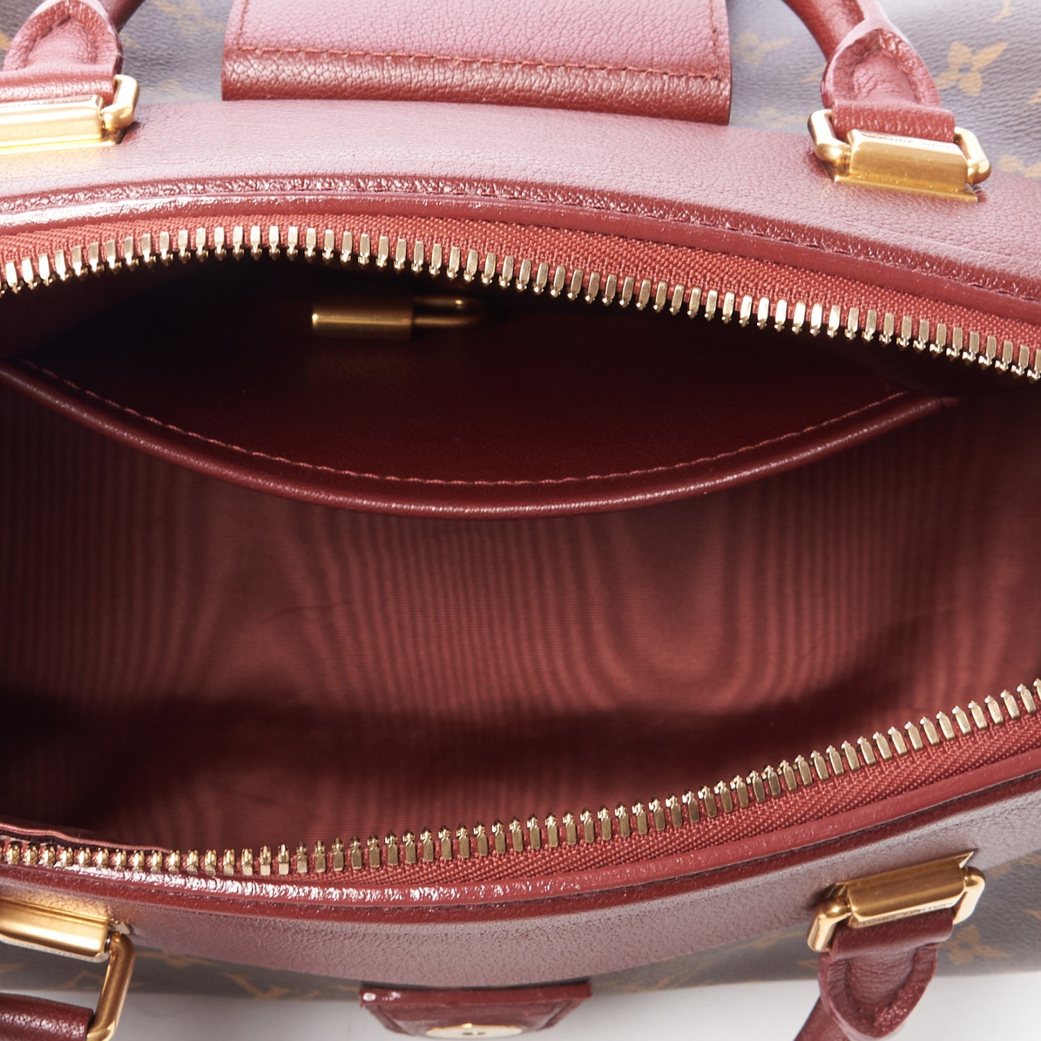 Louis Vuitton Monogram Golden Arrow Speedy Burgundy 7 of 9