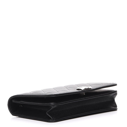 Chanel Caviar Quilted Boy Wallet On Chain WOC Black 4 of 8