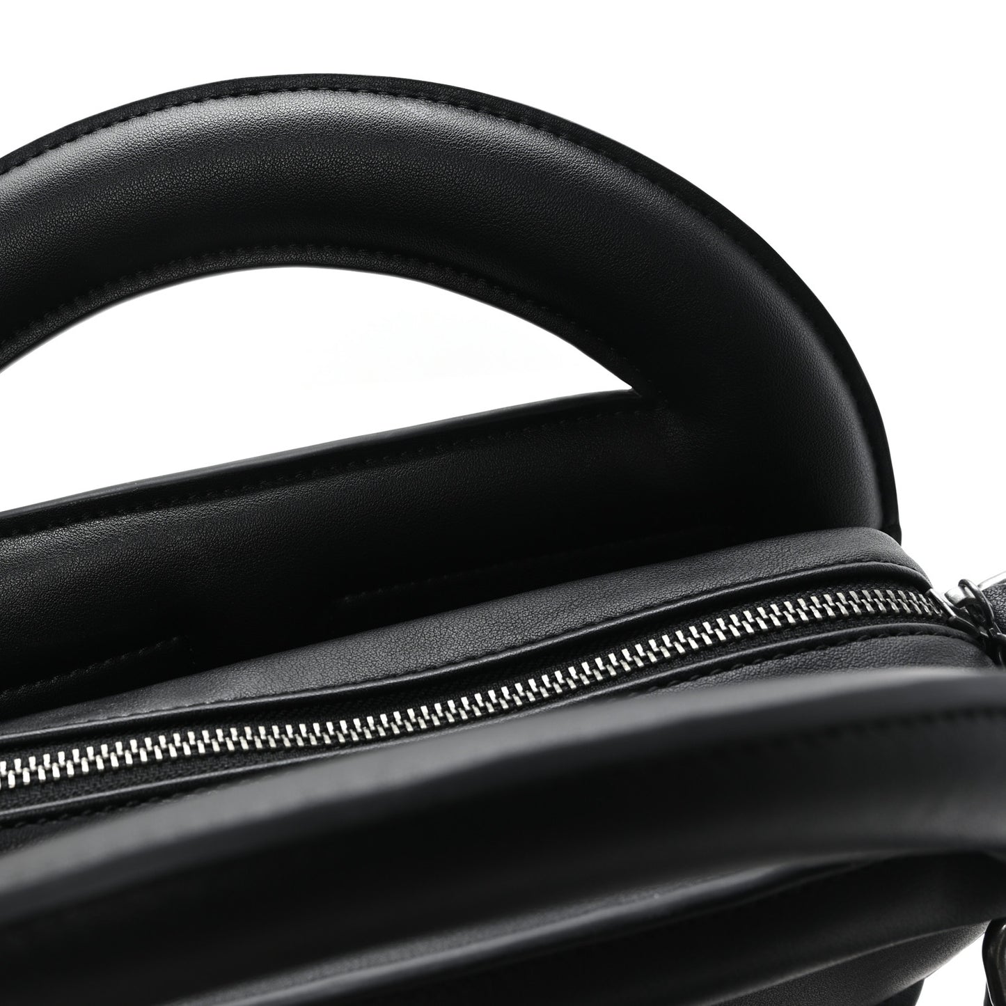 Vegan Leather Major Circle Bag Black