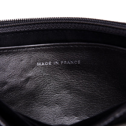 Chanel Metallic Caviar Half Moon Wallet On Chain WOC Dark Silver 8 of 12