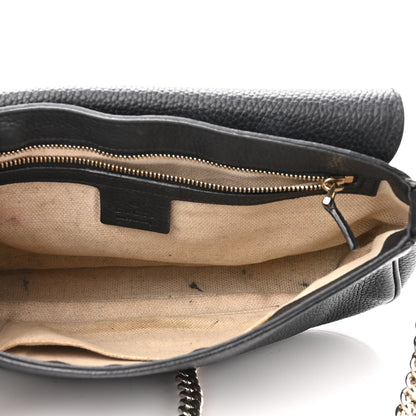 Gucci Pebbled Calfskin Medium Soho Flap Crossbody Black 5 of 12