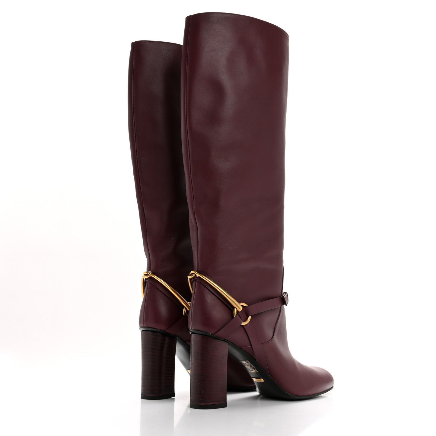 Calfskin Lifford Knee High Boots 40 Classic Burgundy