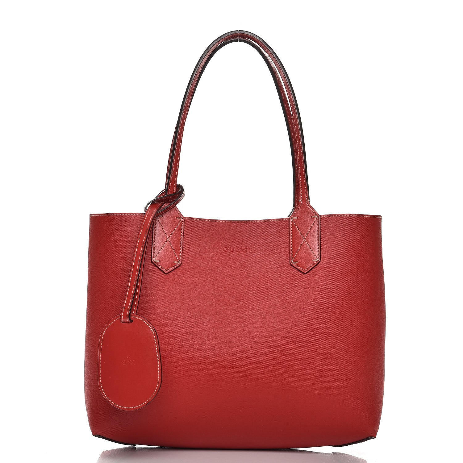 Gucci GG Supreme Monogram Small Reversible Tote Beige Red 3 of 8