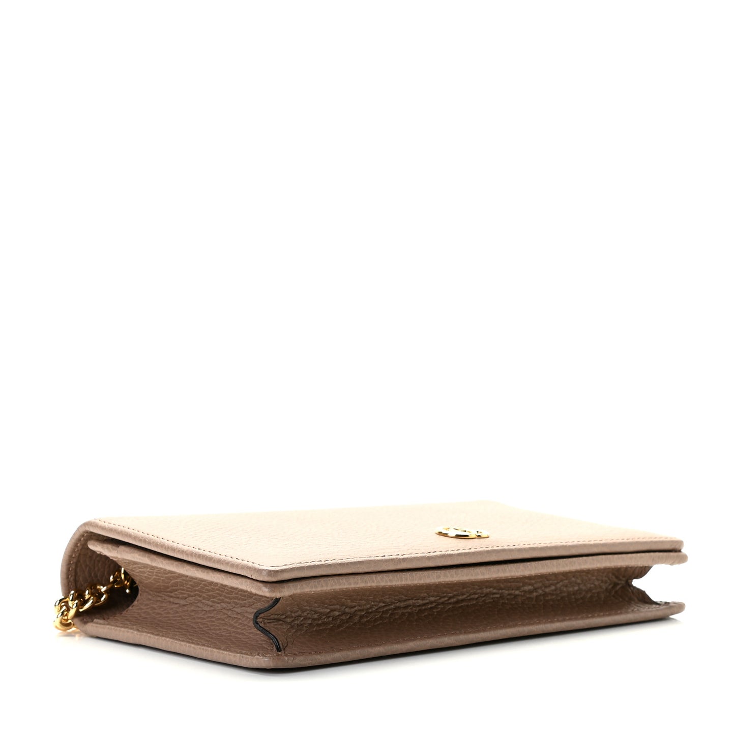 Calfskin Mini GG Marmont Chain Wallet Porcelain Rose