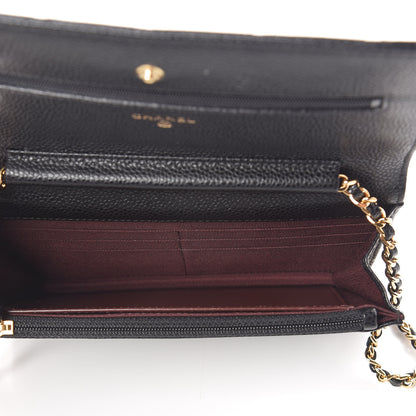Chanel Caviar Quilted Wallet On Chain WOC Black 5 of 12