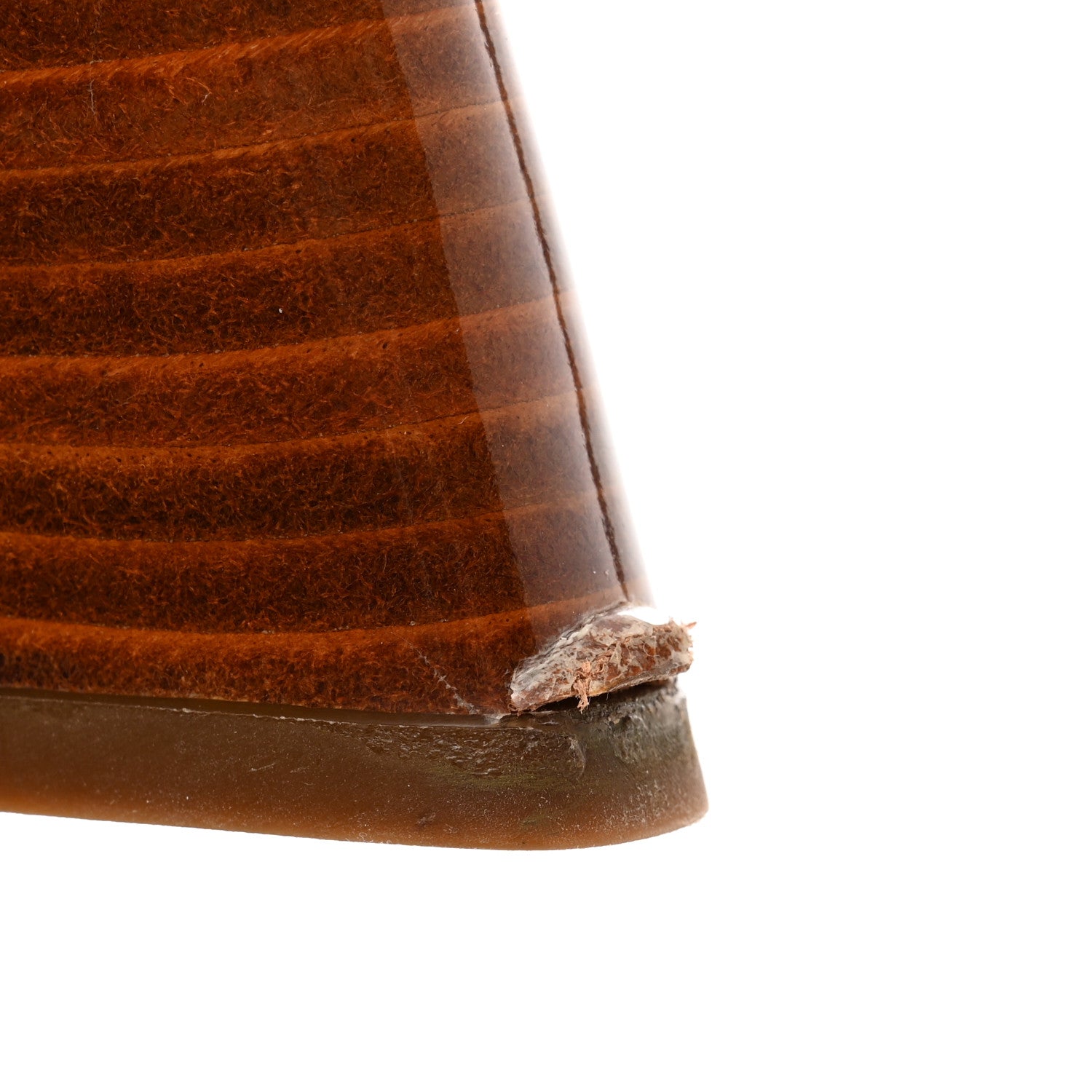 Louis Vuitton Metallic Calfskin Wood Wedge Sandals 36 Brown Gold 10 of 12