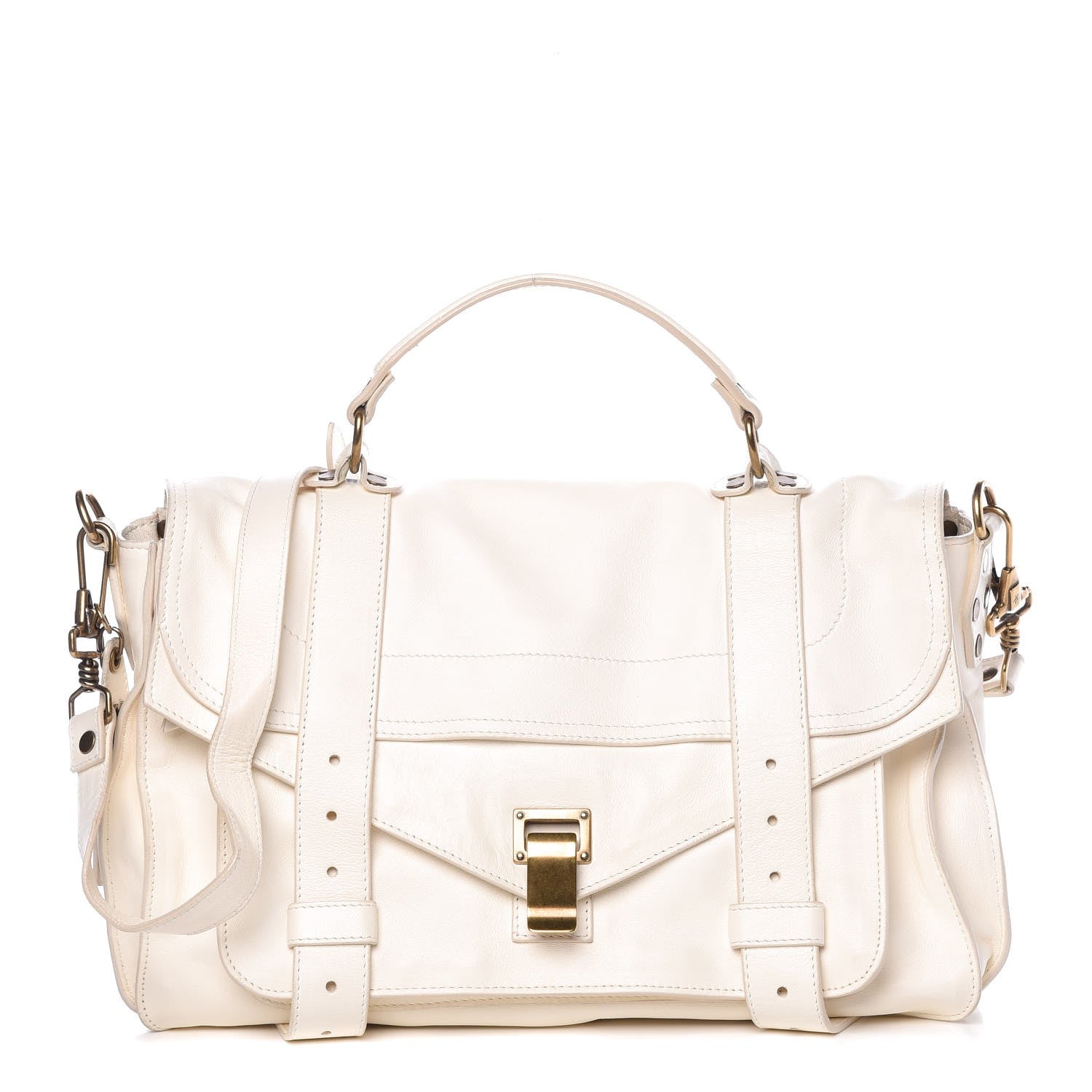 Proenza Schouler Lambskin PS1 Medium Satchel White 1 of 10