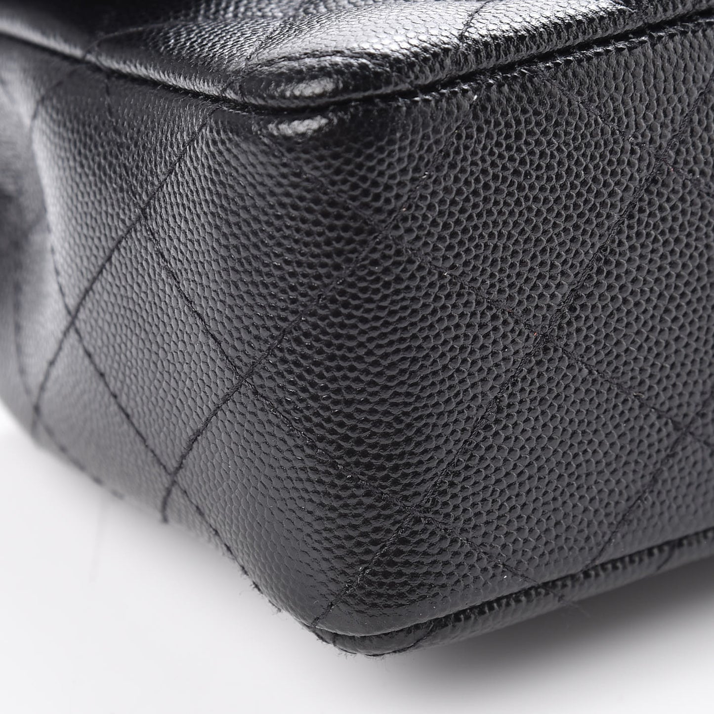 Caviar Quilted Mini Rectangular Flap Black