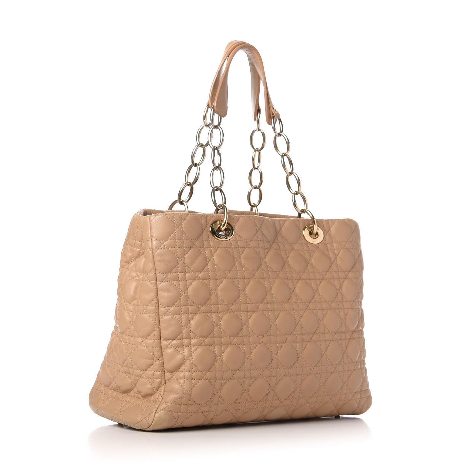 Christian Dior Lambskin Cannage Large Dior Soft Shopping Tote Beige 3 of 10