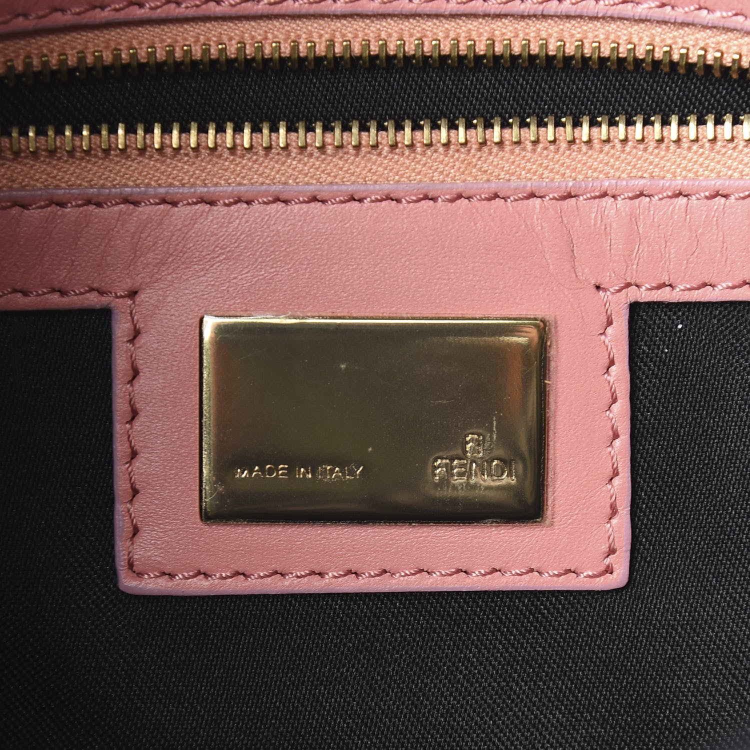Fendi Zucchino Mama Baguette Navy Pink 6 of 10