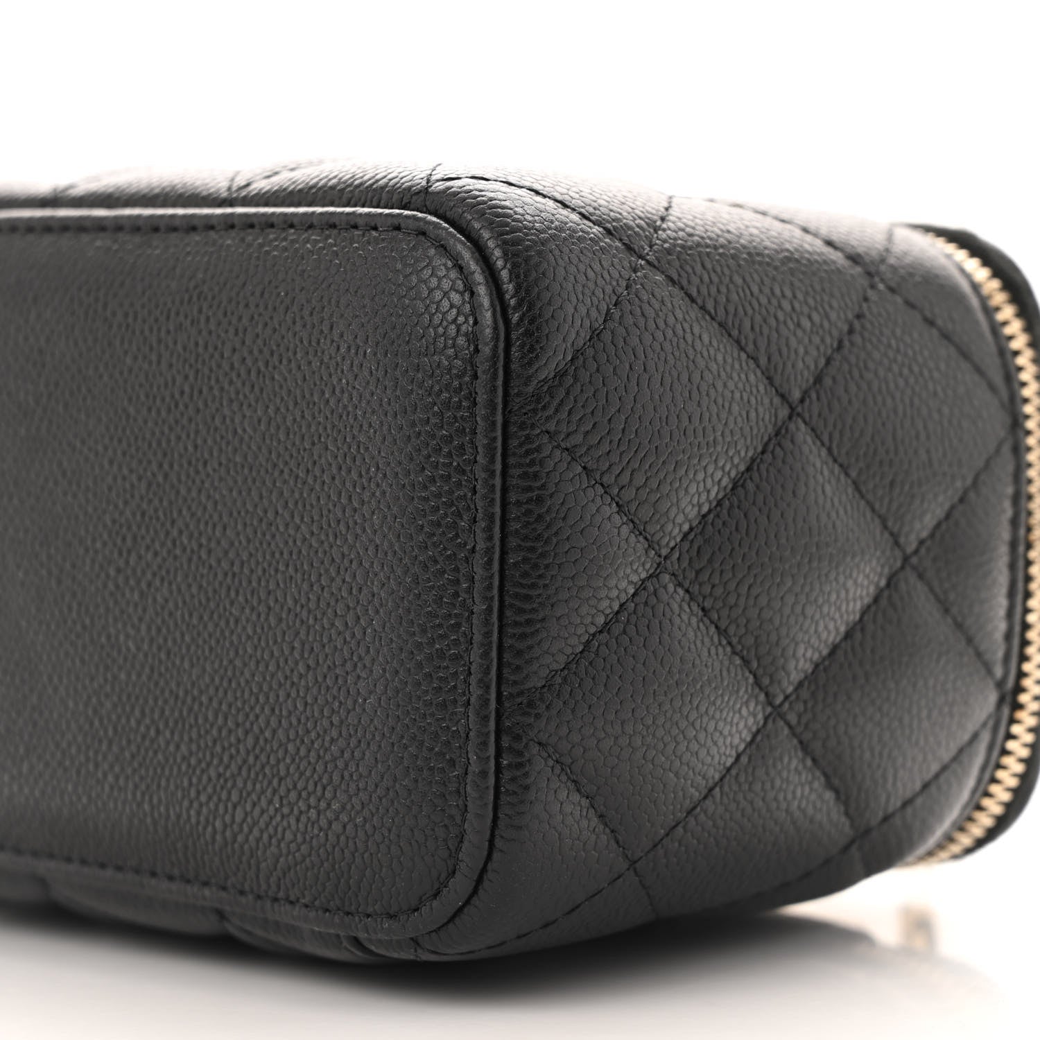 Chanel Caviar Quilted Small Tiny CC Vanity Case With Chain Black 10 of 15