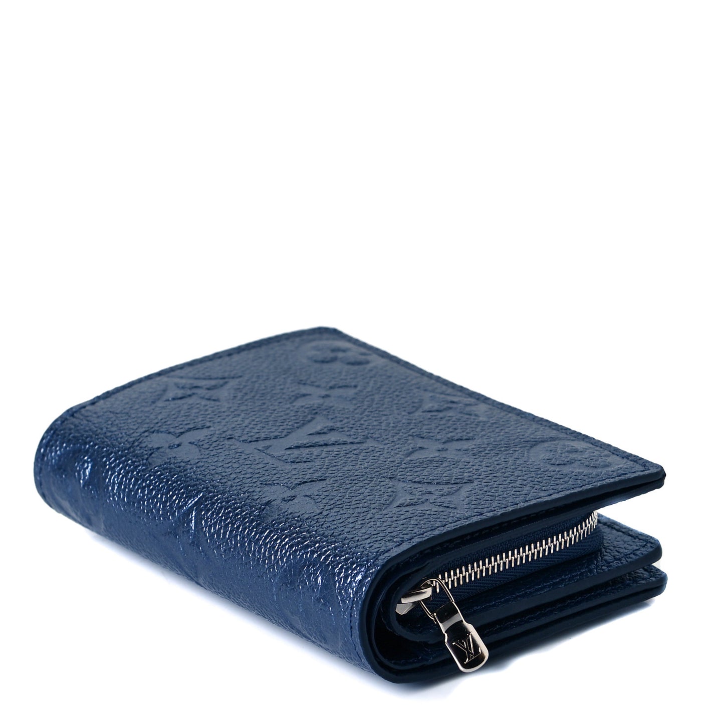 Metallic Empreinte Clea Wallet Navy Nacre