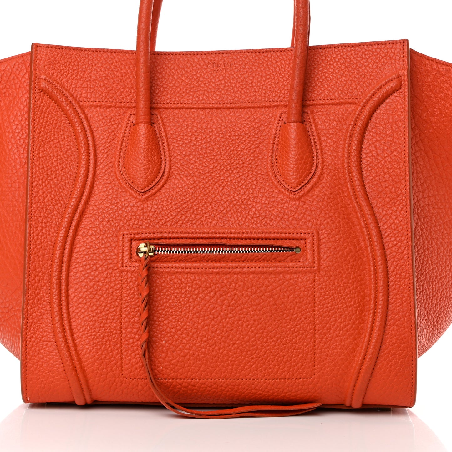 Grained Calfskin Medium Phantom Luggage Burnt Orange