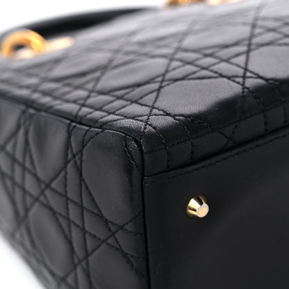 Christian Dior Lambskin Cannage Medium Lady Dior Black 8 of 15