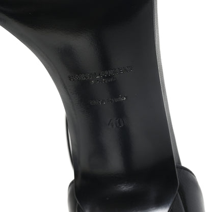 Saint Laurent Calfskin Amber 105 Ankle Strap Sandals 40 Black 7 of 10