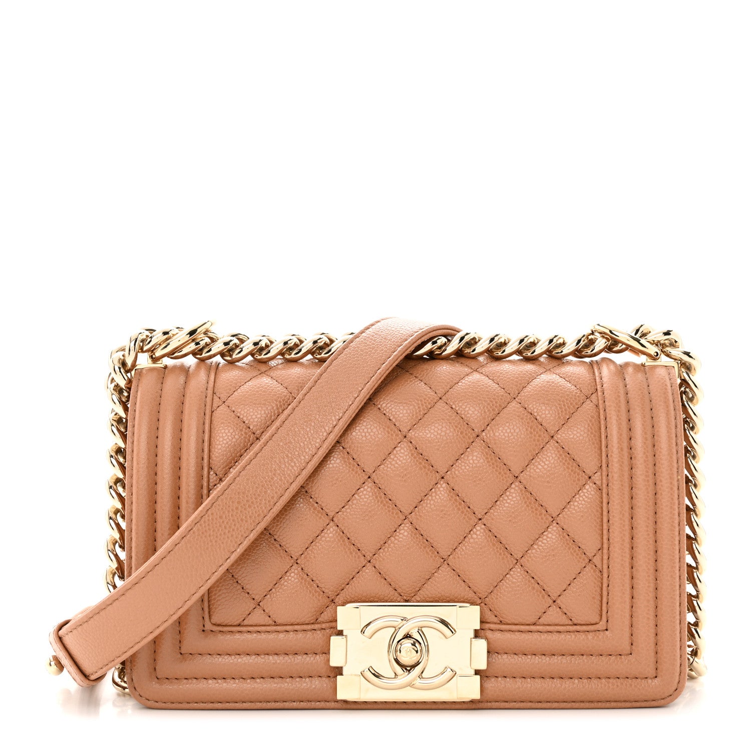 Chanel Caviar Quilted Small Boy Flap Brown 1 of 13