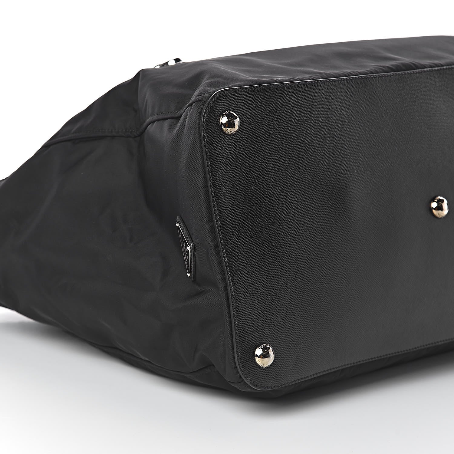 Prada Tessuto Nylon Saffiano Overnight Tote Black 7 of 8
