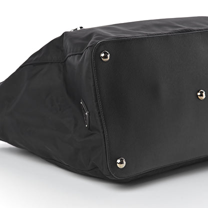 Prada Tessuto Nylon Saffiano Overnight Tote Black 7 of 8