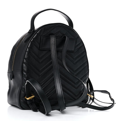 Gucci Calfskin Matelasse GG Marmont Dome Backpack Black 3 of 24
